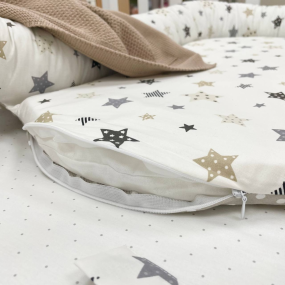 Кокон "Stars" сіро-беж. Baby Design 2