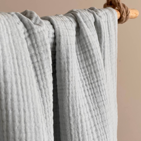 Плед MSonya сірий (муслін) без бахроми, 100х80 см 2