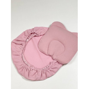 Комплект 2405 суха троянда (муслін) конверт, подушка, простинка 2