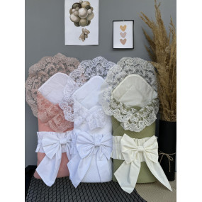 Конверт-плед ROYAL білий з кокосовою вставкою (літо), 80х80 2