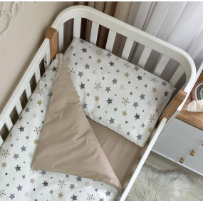 Змінна постіль - Stars беж (3 пр.) "Baby Dream" стандарт/овал