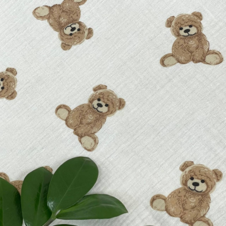 Плед Teddy білий муслін (бахрома) 80х100 см