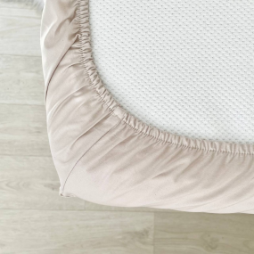 Простинка на резинці капучино (поплін) 60х120см 2