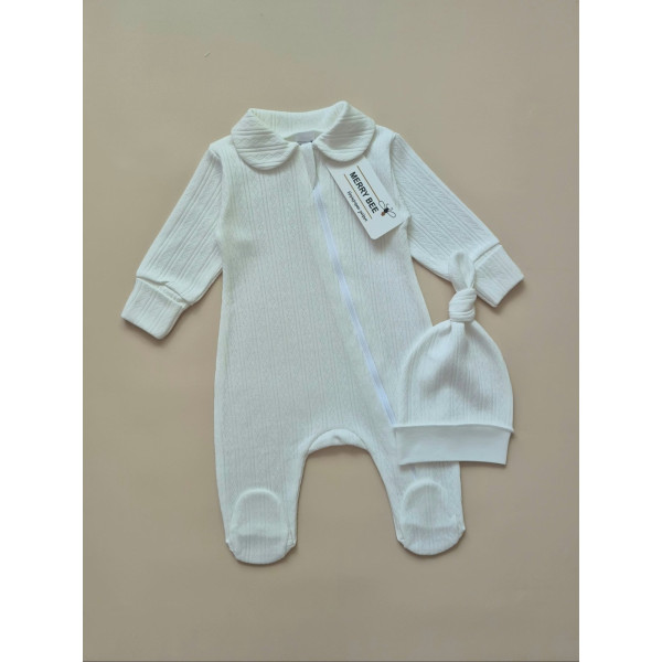 Чоловічок з комірцем 13047 "Summer Baby" (з шапочкою), ажурна