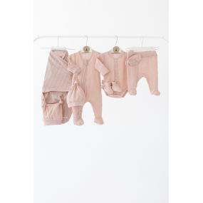 Набір Azhur персик (ажурна бавовна) на літню виписку 2