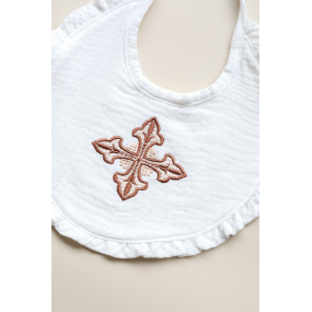 Слинявчик для дівчинки Letty хрестильний (муслін) айворі 2