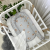 Кокон "Ведмедик у ковдрі" сірий Baby Design