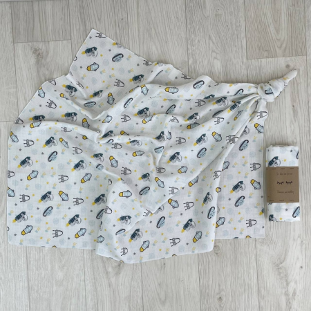 Пеленка Космос муслін, 100х75 см