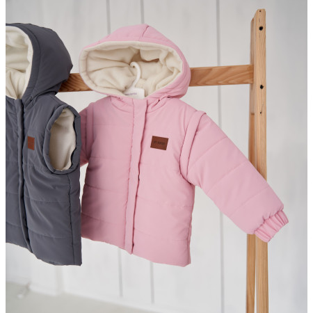 Куртка Super Jacket пудра (демі) трансформується в жилет