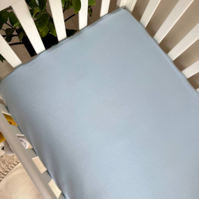 Простинка фланель блакитна (на резинці) 60х120см 2