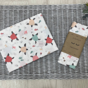 Пеленка бязь Черепашки пудра (100х80 см)