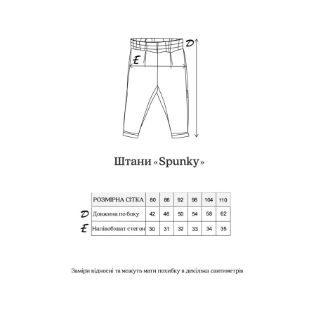Штани "Spunky" св.графіт (на флісі) тринитка начіс