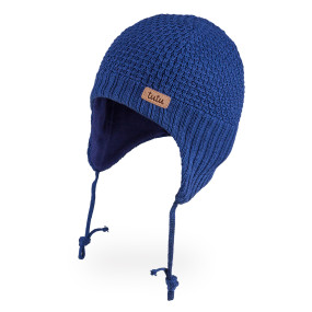 Демі шапочка 3-005670 т.синя (в'язка на трикотажі)