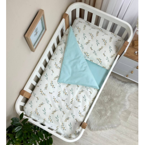 Дитяча постіль - Гілочки котики м'ята (3 пр.) фланель 2