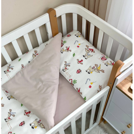 Дитяча постіль - Олені новорічні (3 пр.) фланель