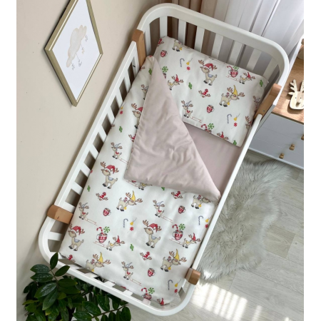 Дитяча постіль - Олені новорічні (3 пр.) фланель