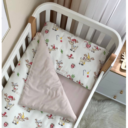 Дитяча постіль - Олені новорічні (3 пр.) фланель
