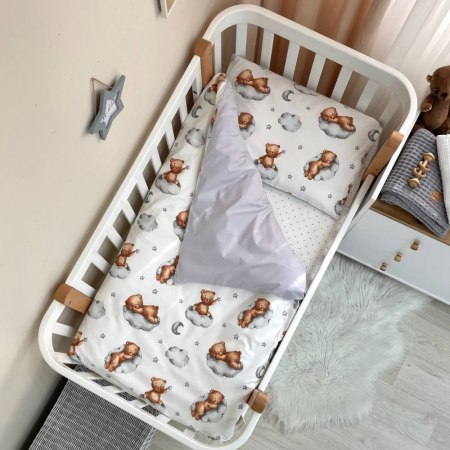 Змінний комплект - Тедді сірий (3 пр.) "Baby Mix" стандарт/овал