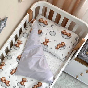 Змінний комплект - Тедді сірий (3 пр.) "Baby Mix" стандарт/овал