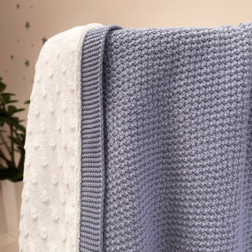 Плед Рогожка-Wellsoft волошка (в`язка утеплена) 100х80 см 2