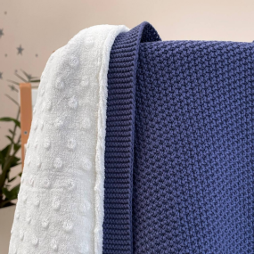 Плед Рогожка-Wellsoft джинс (в'язка утеплена) 100х80 см 2