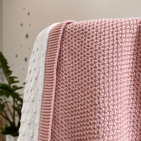 Плед Рогожка-Wellsoft пудра (в`язка утеплена) 100х80 см 2