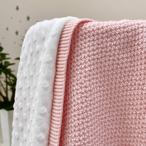 Плед Рогожка-Wellsoft персик (в'язка утеплена) 100х80 см 2