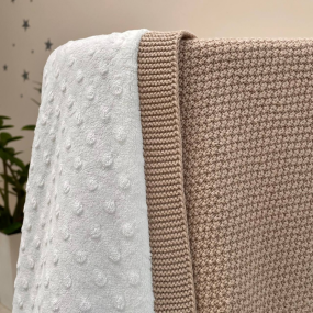 Плед Рогожка-Wellsoft кава (в`язка утеплена) 100х80 см 2