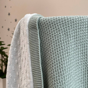 Плед Рогожка-Wellsoft св. м'ята (в'язка утеплена) 100х80 см 2