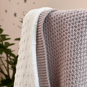 Плед Рогожка-Wellsoft мокко (в'язка утеплена) 100х80 см 2