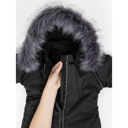 Комбінезон Аполло чорний з опушкою (2076 О)