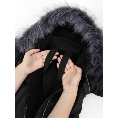 Комбінезон Аполло чорний з опушкою (2076 О)