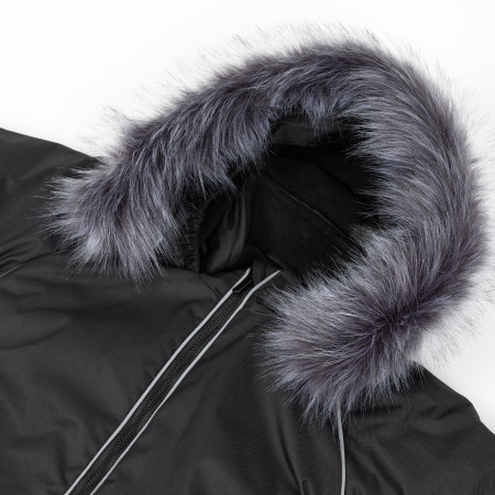 Комбінезон Аполло чорний з опушкою (2076 О)