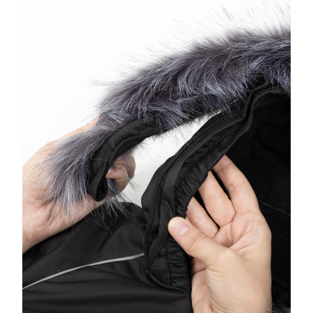 Комбінезон Аполло чорний з опушкою (2076 О)