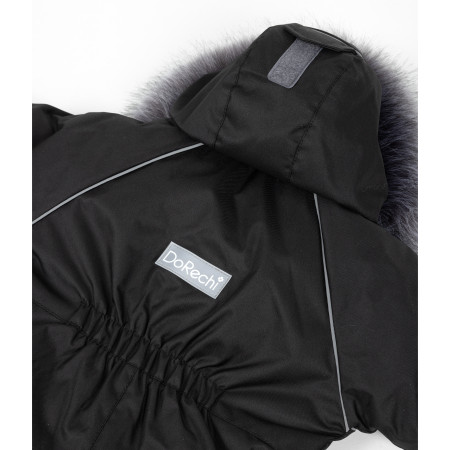 Комбінезон Аполло чорний з опушкою (2076 О)