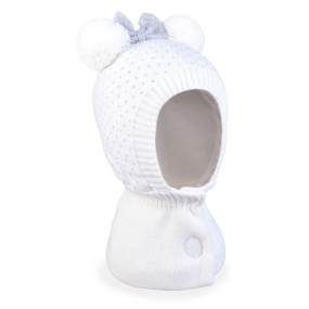 Шапочка-шолом 3-005767 ecru зима НА ЛИПУЧЦІ (котоновий підклад)