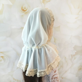 Палантин "Натхнення" дитячий (шифон), молочний 60х90 см 2