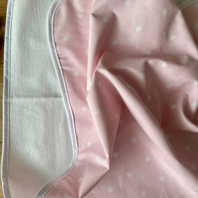 Непромокаюча пелюшка Зірка розсип біла на рож. (50 на 80 см) 2