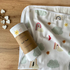Непромокаюча пелюшка тепла Веселка хмаринка м'ятні (50 на 80