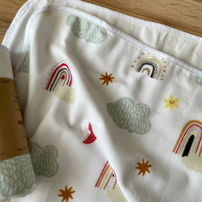 Непромокаюча пелюшка тепла Веселка хмаринка м'ятні (50 на 80 2