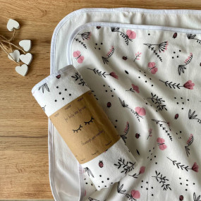 Непромокаюча пелюшка тепла Гілочки рожеві (50 на 80 см)