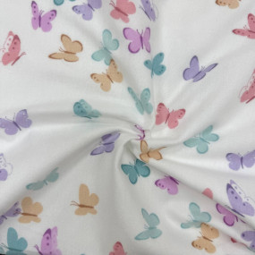 Непромокаюча пелюшка тепла Метелик рожево-м'ятний (50 на 80 см) 2