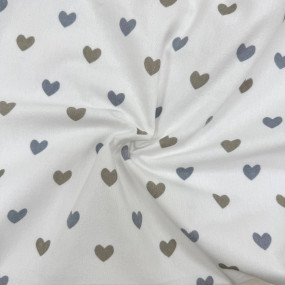 Непромокаюча пелюшка тепла Сердця бежеві (50 на 80 см) 2