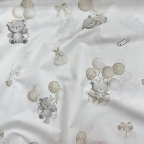 Пеленка бязь Ведмедики на кульці капучино (100х80 см) 2