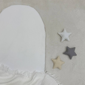 Наматрасник на резинці білий (50х90 см) приставне/люлька