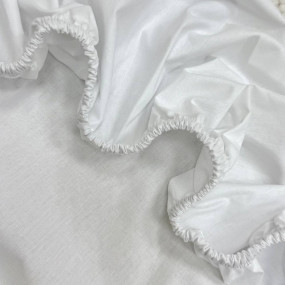 Наматрасник на резинці білий (50х90 см) приставне/люлька 2