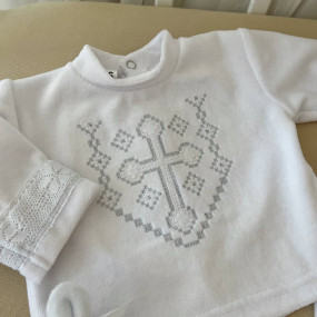 Костюм "Янгол-3 В" д.р. білий (кофта, штани, шапочка, пінетки) 2