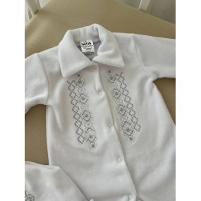 Чоловічок "Ярема В" д.р. білий (велюр) шапочка, пінетки 2