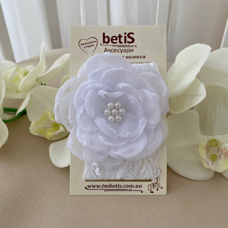 Пов`язка "Емілія" білий гіпюр Пов`язка "Емілія" білий гіпюр