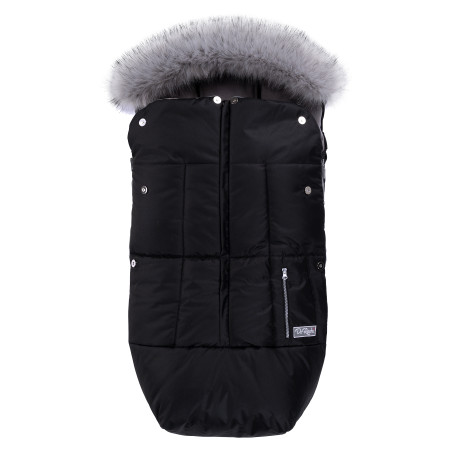 Футмуф Trend фліс чорний з опушкою (1842 FО) зима, 6-36 місяців